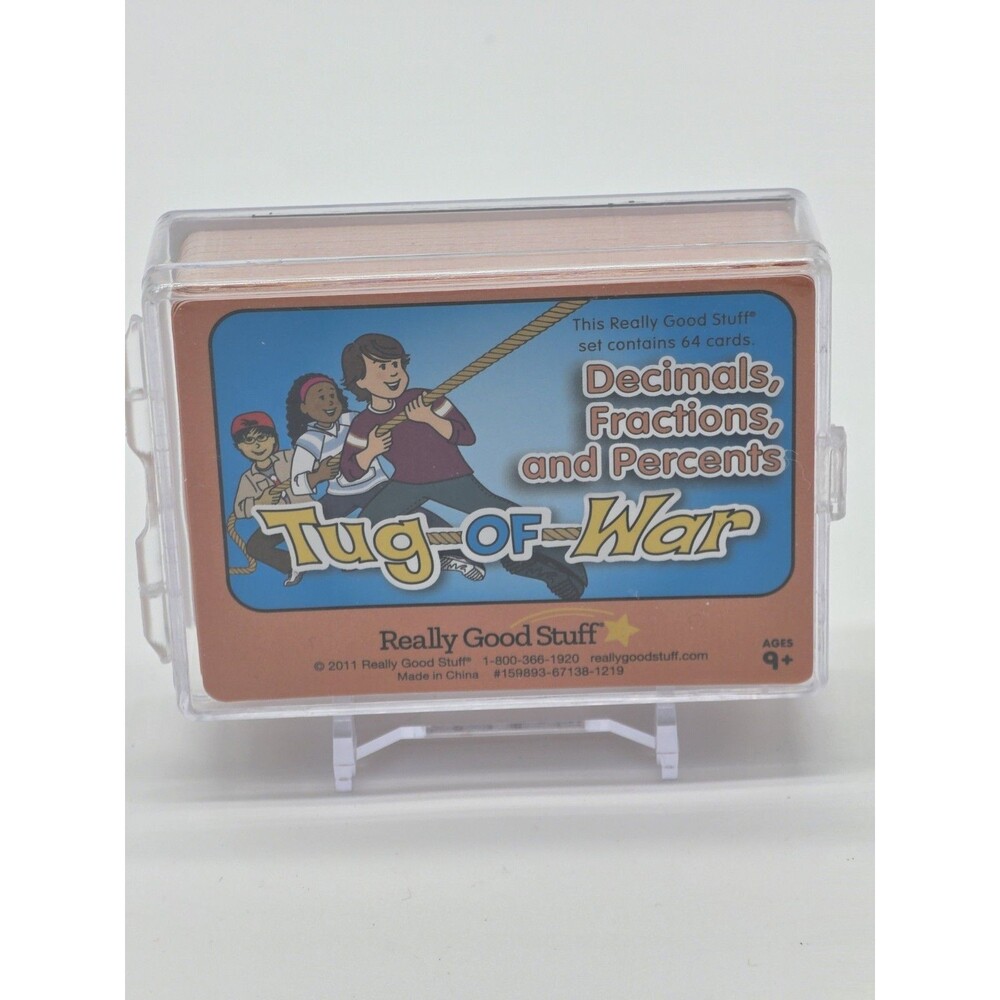 Decimals, Fractions, And Percents Tug O War Card Game Really Good Stuff